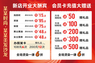 理发店开业活动海报