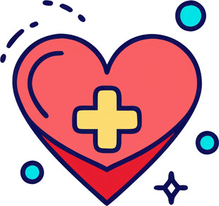 心脏救助医疗UI图标png免抠