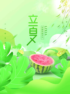 立夏节气宣传海报展板