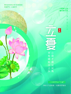 立夏节气宣传海报展板