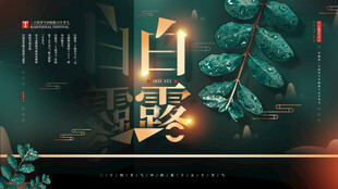 白露节气宣传海报展板