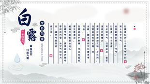 白露节气宣传海报展板