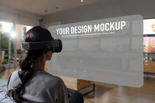 VR眼镜大屏幕贴图样机