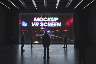 VR眼镜大屏幕贴图样机