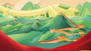 中国风潮插画海报