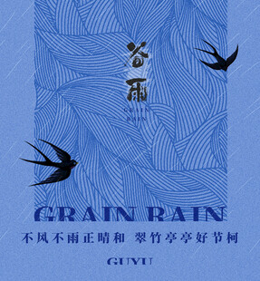 谷雨节气宣传海报展板