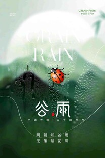 谷雨节气宣传海报展板