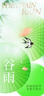 谷雨节气宣传海报展板