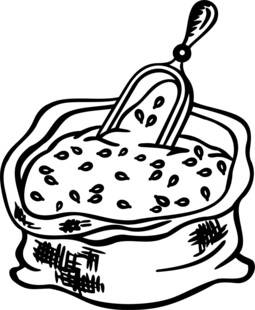 大米简笔画 米袋