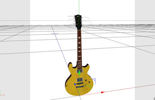 C4D模型 吉他