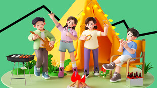 夏天主题海报背景