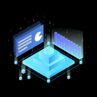 蓝色互联网图标