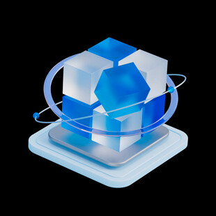 3D立体互联网图标