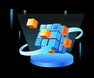 3D立体互联网图标