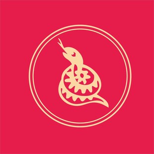 2025年蛇年剪纸图腾矢量图案