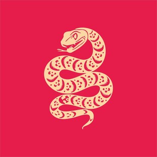 2025年蛇年剪纸图腾矢量图案