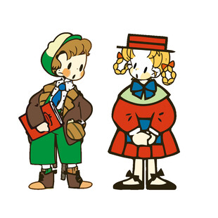 卡通男女孩印花图案