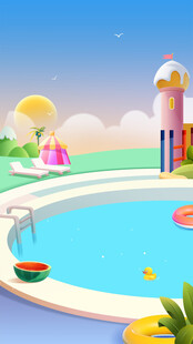 水上乐园夏季海报背景
