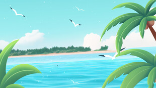 旅行夏日海报背景