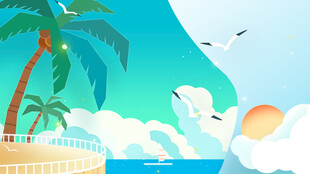 夏天游玩海报背景