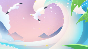 海边冲浪海报背景