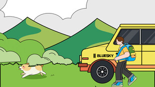 夏令营郊游野海报背景