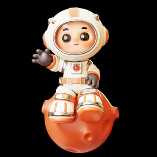 3D卡通宇航员