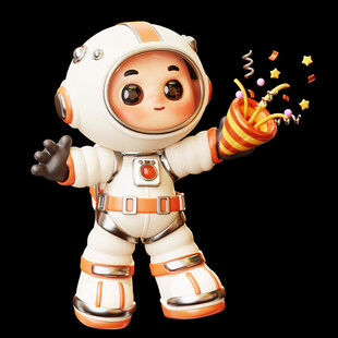 3D卡通宇航员