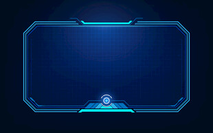 蓝色网络科技边框