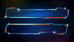 蓝色渐变科技边框