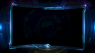 蓝色渐变科技边框