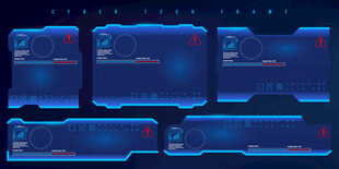 赛博朋克网络游戏科技边框