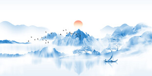 水墨山水背景