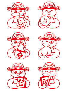 蛇年插画 简笔画线稿 新年图片