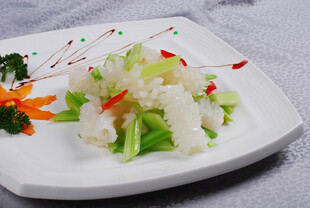 西芹炒鱿鱼花