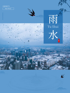 雨水节海报展板素材