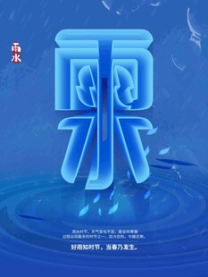 雨水节海报展板素材