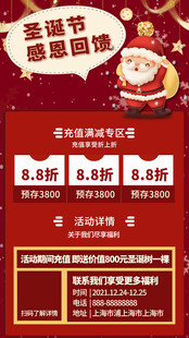 圣诞节感恩回馈海报
