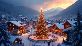雪山村庄