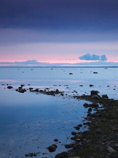 黄昏海岸大海