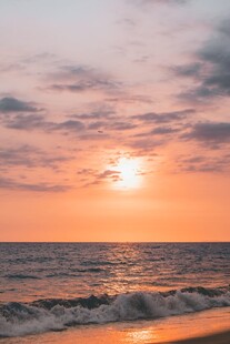 日落大海