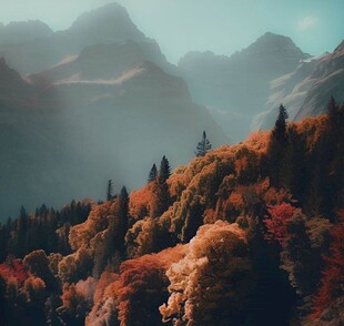 秋天深山老林