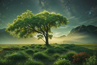 草地树木