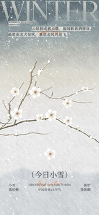 小雪地产海报展架画面