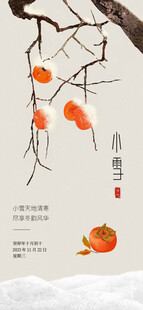 小雪地产海报展架画面