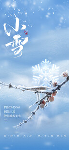 小雪地产海报展架画面