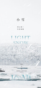 小雪地产海报展架画面