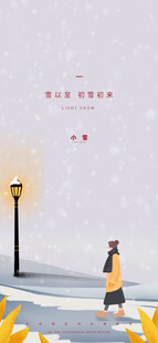 小雪地产海报展架画面