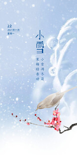 小雪地产海报展架画面