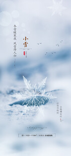 小雪地产海报展架画面